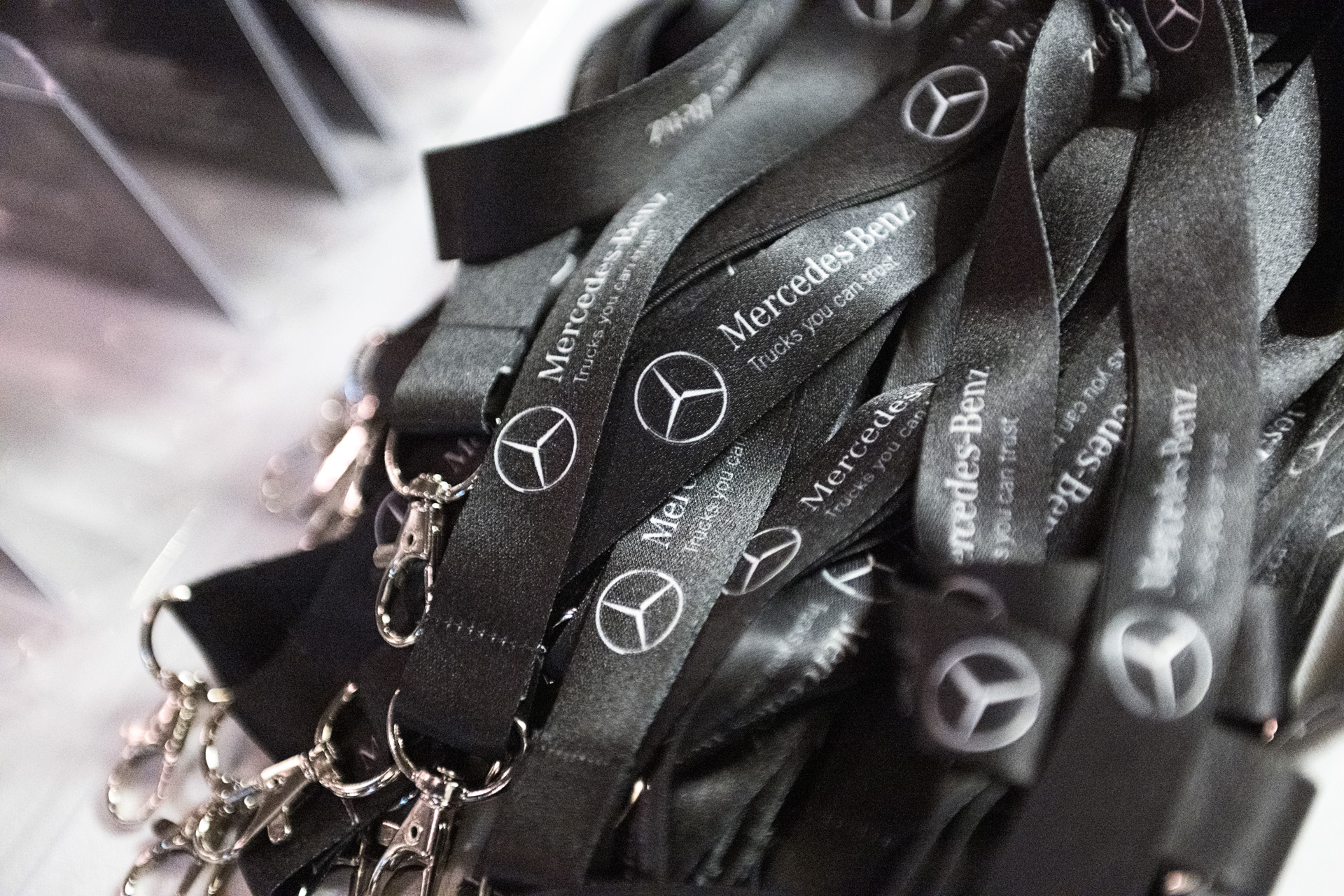 Mercedes-Benz Trucks 'Trucks you can trust' branded lanyards